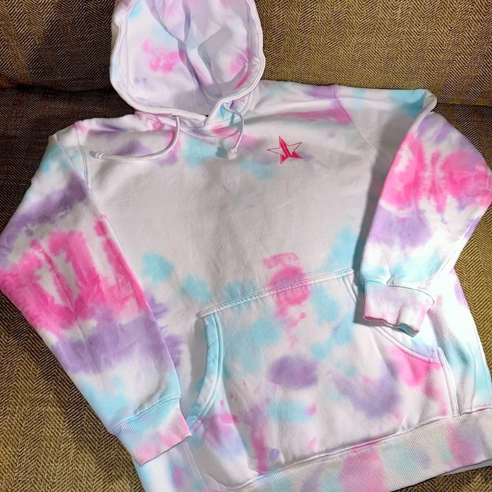 JEFFREE STAR COSMETICS JSC WORLDWIDE TIE DYE HOODIE SWEATSHIRT SMALL UNISEX